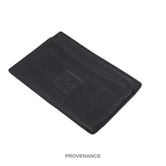 🔴 Givenchy Logo Gentleman Card Holder - Black Leather - Picture 3 of 5